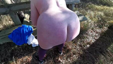 Get naked for ass spanking in public
