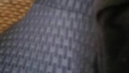 Secretly masturbating in leggings