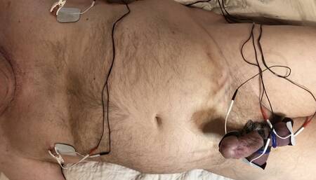 Ceiling cam - hands free orgasm - hard estim