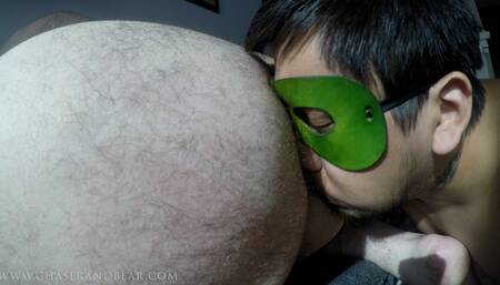 Chaser Sniffing Bear's Sweaty Ass and Balls