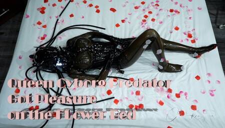 Queen Cyborg Predator Got Pleasure on the Flower Bed