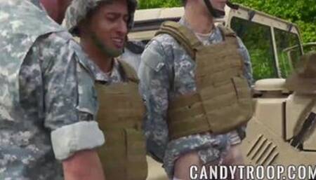 Soldier gets fucked in the asshole by another big dick soldier