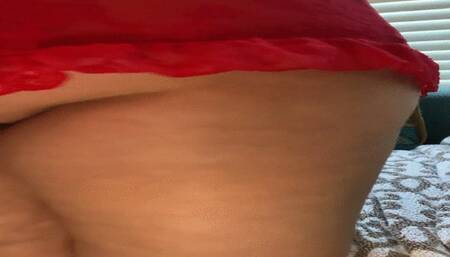 Scarlett Kage Solo masturbation and female orgasm from Butterfly vibe, feet, big ass, tits, red lingerie MP4 SD