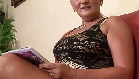 Old German blonde gets her holes smashed by a thick cock