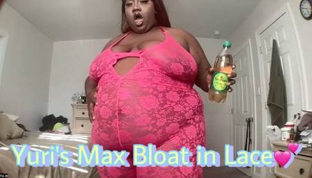 Yuri's 10 min MAX BLOAT in Sexy Lace