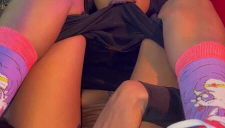 Public Arcade Masturbation