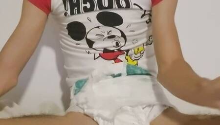 Diaper ABDL Boy Playing With His Toys