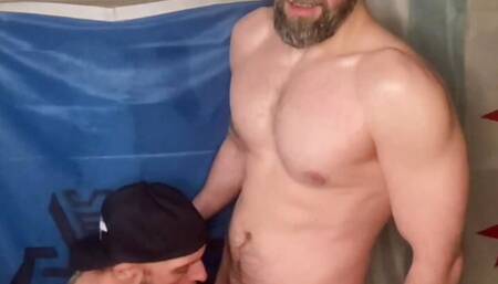 Daddy Gives Jock Stud A Blowjob