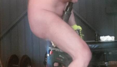 Jigsaw Ass Fuck and Cock Wank with Jigsaw and Vac