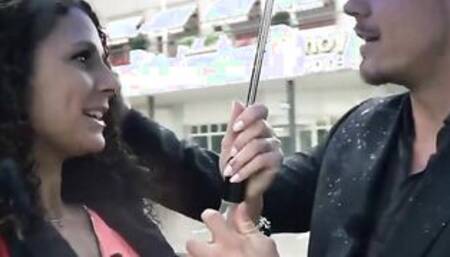 2 Dude pick up german bitch on street for anal