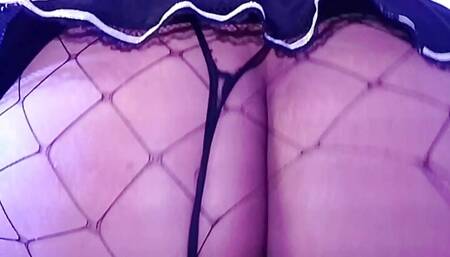 GRAB MY BIG ASS!! - What would you do if I ride your cock like this - Colombian in Sexy Stockings and Wide Hips