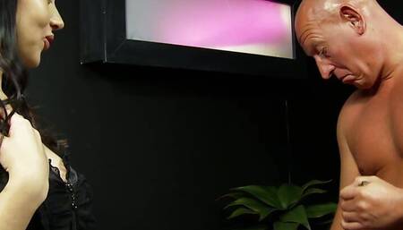 Sexy Brunette With Big Boobs Gets Fucked By A Fat Old Man