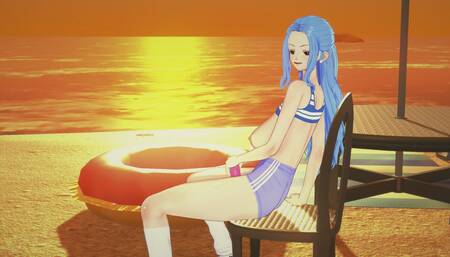 Queen Nefertari Vivi from One Piece and her dildo