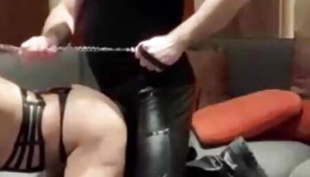 Submissive female fucked and sodomized