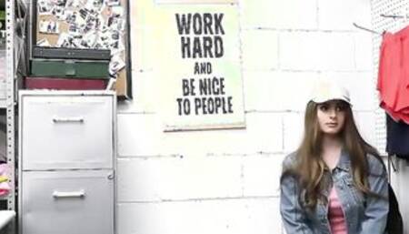 Attractive 18 Year Old with Gigantic Natural Breasts Penelope Kay Getting Caught Shoplifting and Taught an Anal