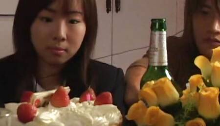 Birthday teen fucked after oral