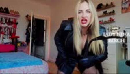 Lady Nina Birch - Leather Clad Bitch JOI