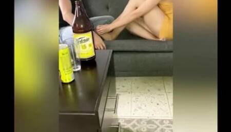 Amateur Threesome in COLLEGE PARTY! Hot Teen Gets Two Dicks! Two Dicks One Girl! VOL #2