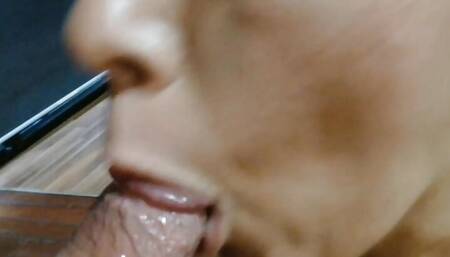 Blowing daddys cock till he blows in my mouth