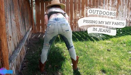 Outdoors Pissing in My Jeans