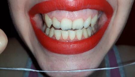 flossing for 15 minutes