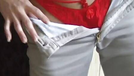 My name is Jana a blonde exhibitionist model and today I masturbate for the first time