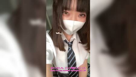 [Miyu's fantasy] Telephone sex with her boyfriend in her school uniform
