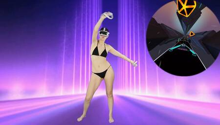 Part 1 of Week 4 - VR Dance Workout. My reaction skill is getting better.