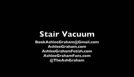 Upskirt Vacuuming the stairs SD