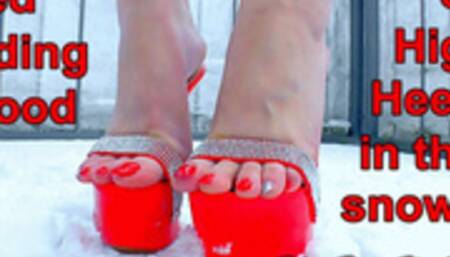 Vicky Heely in: Red Riding Hood - Episode 1 - Part 1 - High Heels in the snow Makeup Lipstick Nylons Costume Toe wiggling spreading - HD