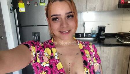 Striptease by a latin red head sexy latina