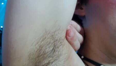 Extreme Hairy Armpit Closeup on Cam