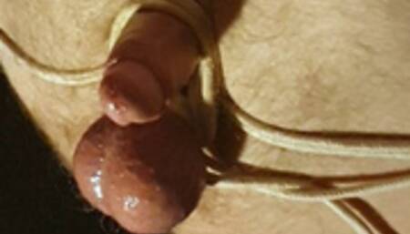 Edging handjob on a naked man tied with legs in the air 2-BBW domination,BBW bondage,male bondage,man in bondage,amateur,man tied up,strapped down,suspension,suspended,feet tickling,bound and gagged man,