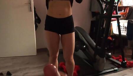 he jerks off in front of his stepdaughter who plays sports