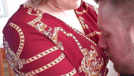 AuntJudysXXX - Mature Cougar Housewife Mrs. Kugar brings home a young man from the club