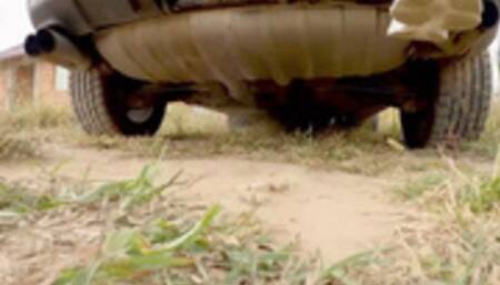 Hipster teen pee in her jeans - Smoking with her bladder full