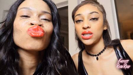 Kissing Humiliation #12- Goddess Rosie Reed & Syn Kynks Humiliate And Tease Lipstick Losers- Gooning Lipstick Fetish Humiliation-1080p HD