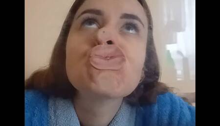 Kissing through glass