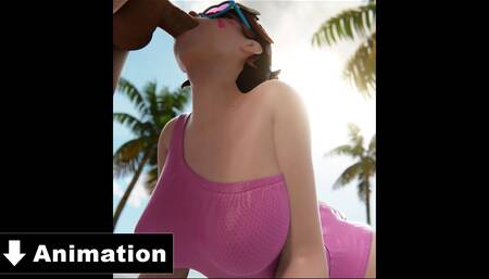 Dva Mouth fucked on the Beach