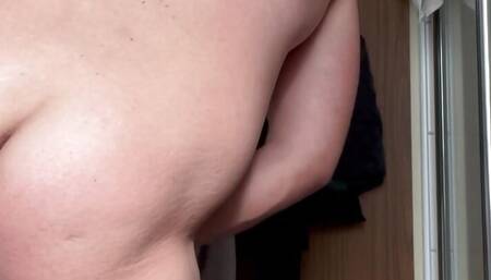 Fucking my chubby ass with my dildo