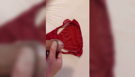 Creampie panty from my hot wife