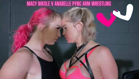 Macy Nikole v Anabelle Pync Arm Wrestling - WMV