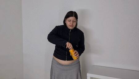 Drinking and stretching