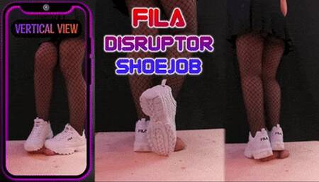 Fila Disruptor Shoejob, Cock Trample and Stomp with TamyStarly - (Vertical Version) Ballbusting, Heeljob, Femdom, Shoejob, Ball Stomping, Foot Fetish Domination, Footjob, Cock Board, Crush, Trampling