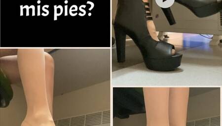 SHOEPLAY AT WORK WITH STOCKINGS