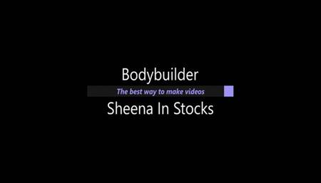 Bodybuilder Sheena In Stocks (Small)