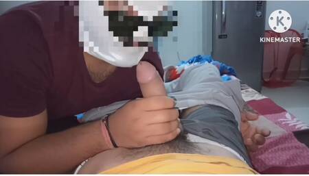 Self Sucking My Stepbrother Big monster cock Untill Cum in Mouth