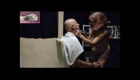 Shaving my husband and sucking his cock
