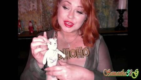 Krampus gets crushed by Giantess Samantha38g huge natural breast.