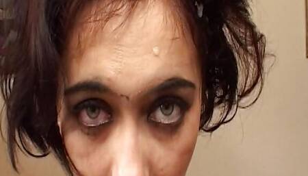 A magnificent German teen gets multiple cumshots inside her mouth